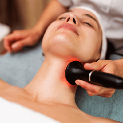 a woman receives treatment in Milton